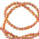 Faceted glass beads 2mm round Amberglow orange ab coating